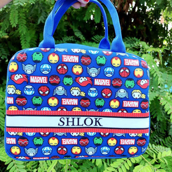 Personalised Cartoon Kids Lunch Bag With Handle